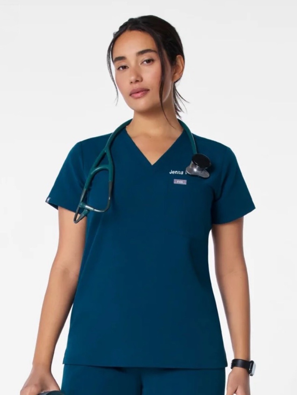 FIGS Women’s Deep Reef Catarina One-Pocket Scrub Top Size XXL